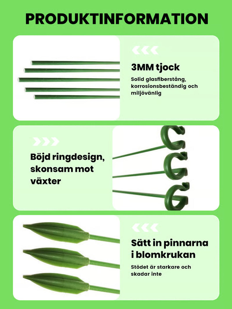 Trädgårdsblommor Blomstöd Enkelstångsstöd