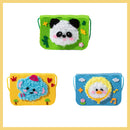 Förälder-barn handgjord tecknad non-woven myntväska budväska