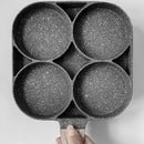 Fyra håls äggpanna, frukostomelett hushållsstekpanna non-stick panna