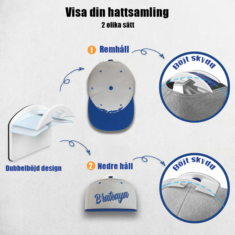 Självhäftande hattkrokar för vägg
