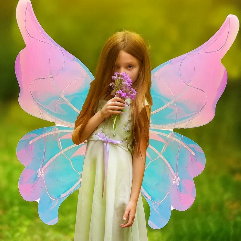 Lysande elektriska älvvingar