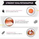 Metalltryckknapp med fästklämma