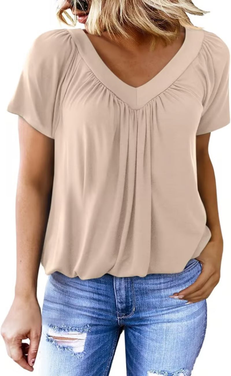✨Dam casual kortärmade t-shirts med v-ringning