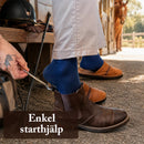 Hästformat skohorn/krok för att göra det lättare att ta på sig skor.