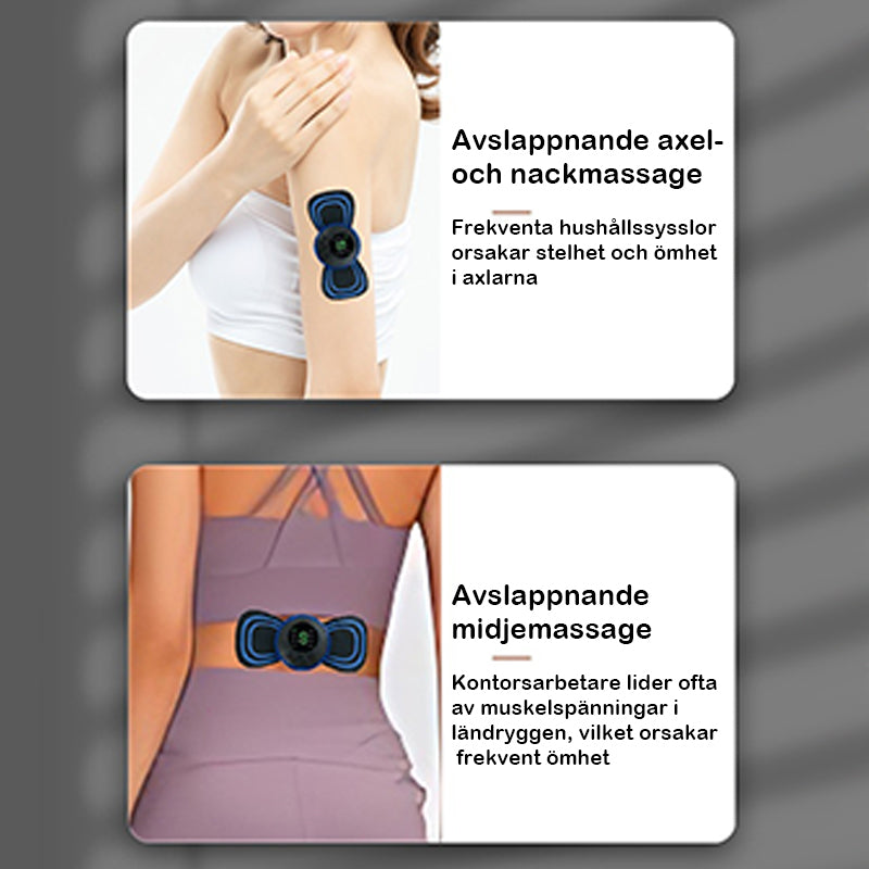 Portabel mini massageapparat för axel, nacke och midja