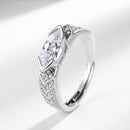 Magnetiserad moissanit diamantring