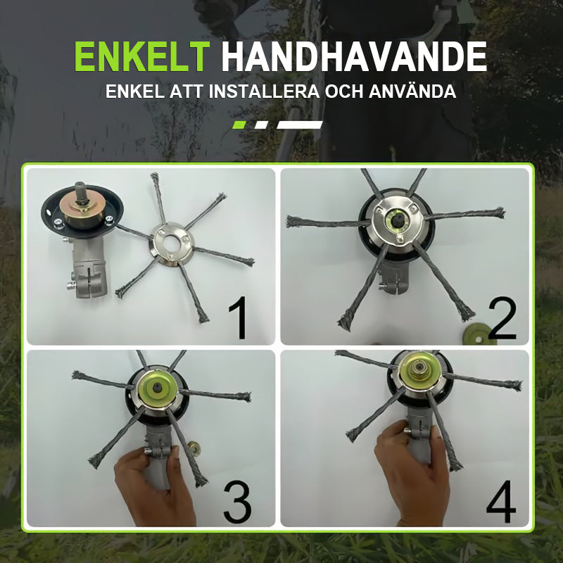 Grästrimmerhuvud av ståltråd