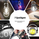 Bärbar, uppladdningsbar och kraftfull ficklampa som nyckelring