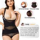 Kroppsformande plagg i ett stycke med lätt och andningsbar mesh, maglyftande och bröststödjande