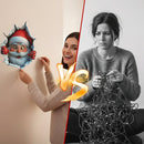 3D söta jultomte väggdekaler