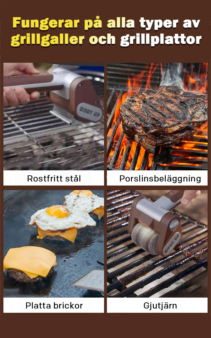 Grillborste i rostfritt stål