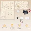 🚀 DIY Solar Powered Trä Satellit Model Science Kit🌍