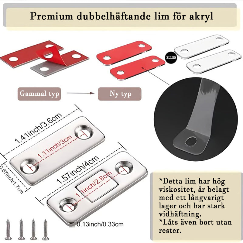 Ultratunna osynliga magnetiska dörrstopp