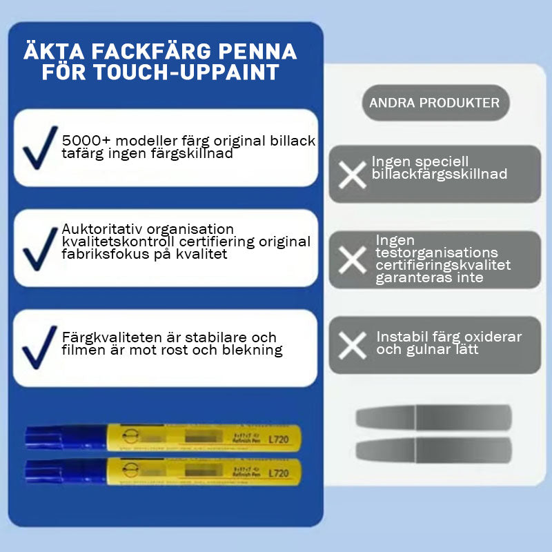 färgpenna för bättring för bil
