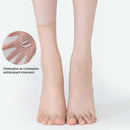 Osynliga halkfria strumpor i kristallint siden för kvinnor