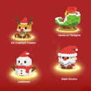 Julstil barns pedagogiska byggklossleksaker