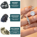 Magnetiserad moissanit diamantring
