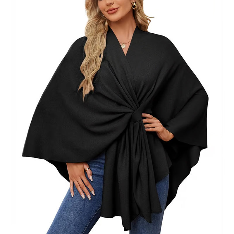 🔥Elegant sjal med mjuk öppen poncho framtill