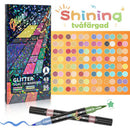 Pennor med glittereffekt