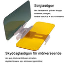 Förlängning av körvisir med bländskydd för dag och natt