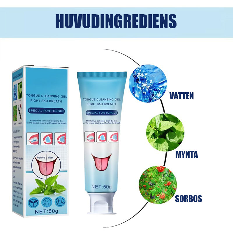 Probiotiskt tungrengöringsgelset