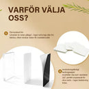 10-pack 5 x 5 cm genomskinliga akrylmagneter för gör-det-själv-kylskåp med självhäftande baksida