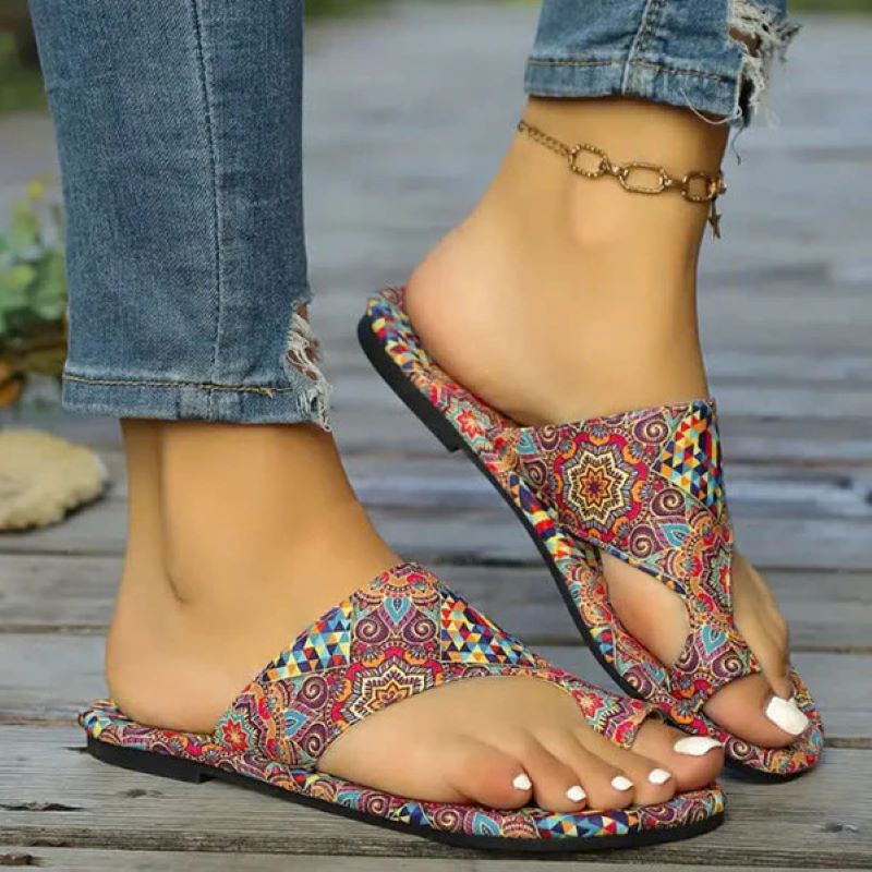 Lätta ortopediska platta sandaler för kvinnor