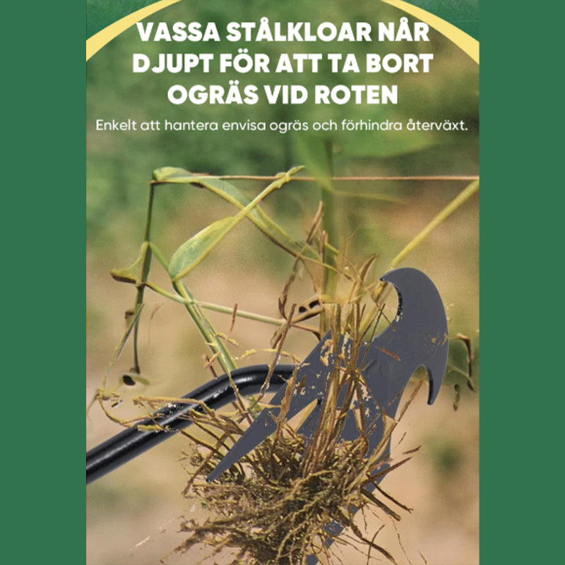 Bärbart verktyg för ogräsrensning i trädgården