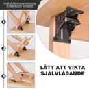 Kraftiga fällbara bordsbenfästen med självlåsande gångjärn