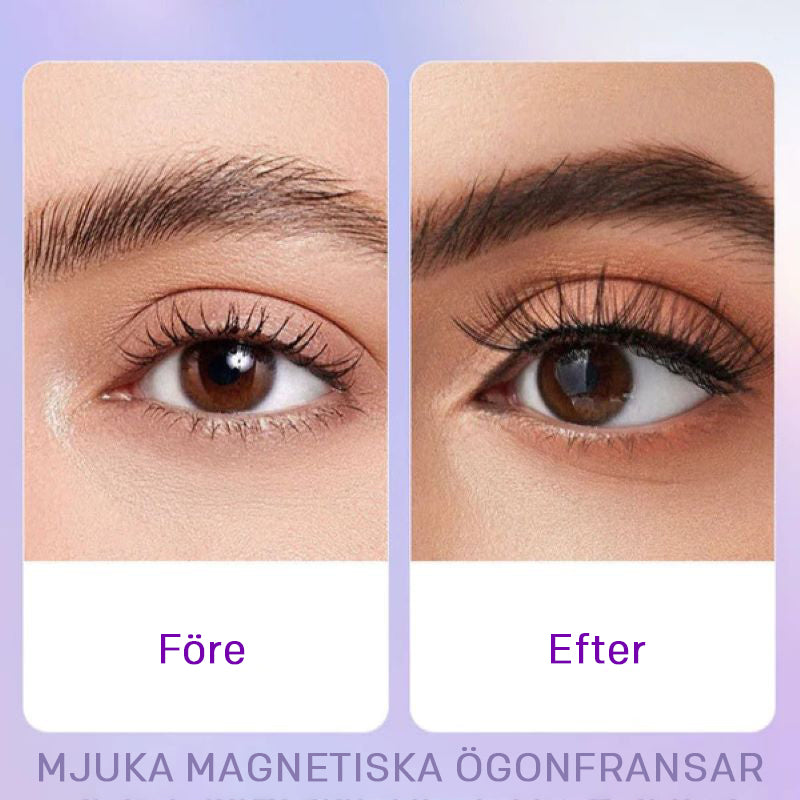 Magnetiska återanvändbara ögonfransar med applikator