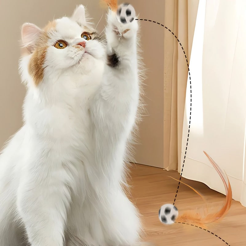 🐱 Interaktiv katthoppboll med fjäder