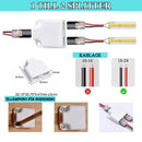 Plug-in-kontakt med dubbla ledningar och låsspänne