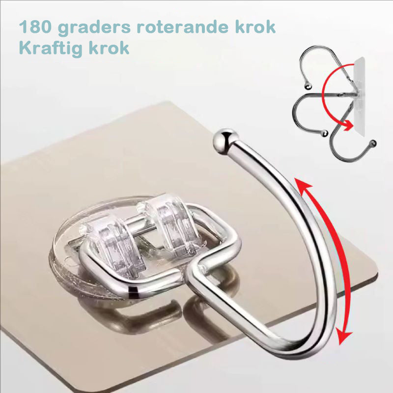 Kraftiga självhäftande väggkrokar - Spikfri montering för kök, badrum och kontor!