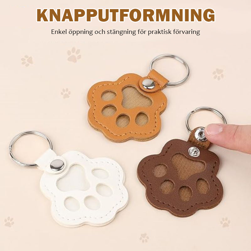🐾Lädernyckelring med djurtass
