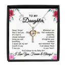 Gåva till min lilla flickdotter - korsdanshalsband med gåva för meddelandekort