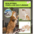 Simulerad fågel i plysch med svängande vingar