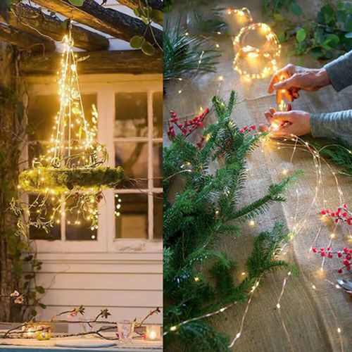 🎁Jul 🌲8 lägen 100-600 LED Firefly Twinkle String Lights