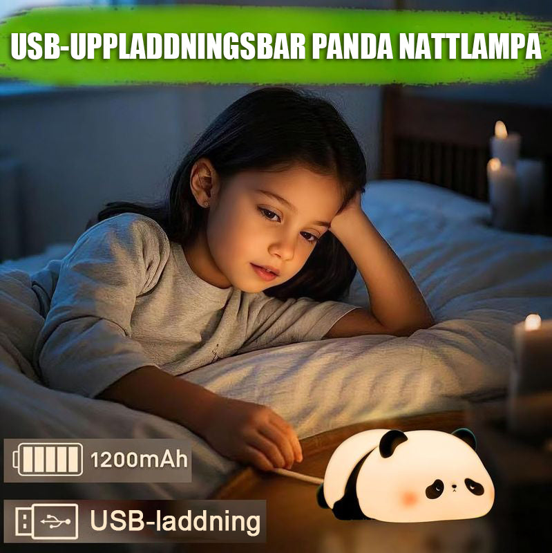 Söta panda nattlampor, sovrumsdekoration