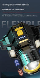 Uppladdningsbar sensorstyrd pannlampa