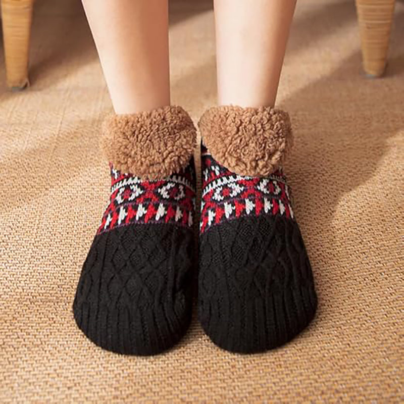 🧦 Jacquardgolvsockor – Mysig värme i varje steg