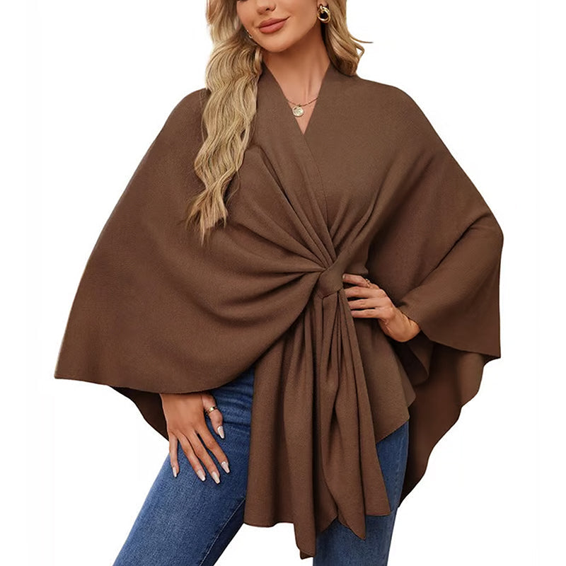 🔥Elegant sjal med mjuk öppen poncho framtill