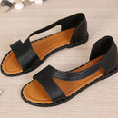 Platta sandaler med fiskmunn och öppen tå