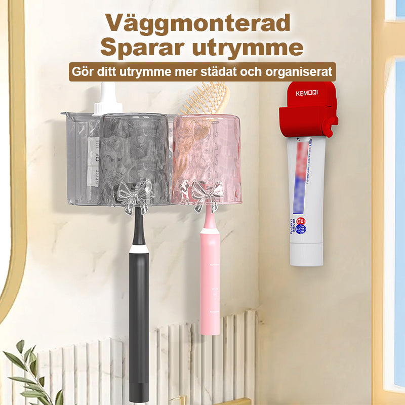 Väggmonterad tandkrämspressare