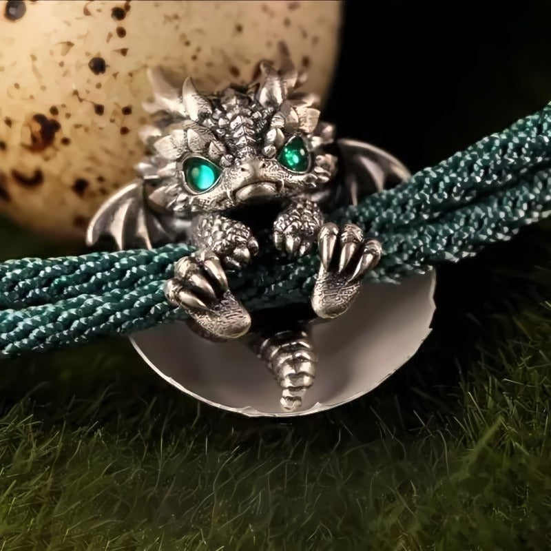 🐲🎁Söt Silver Dragon Armband