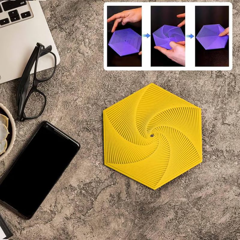 🔥3D-utskrivet magiskt spiralpussel med sexkantig form - dekompressionsleksak