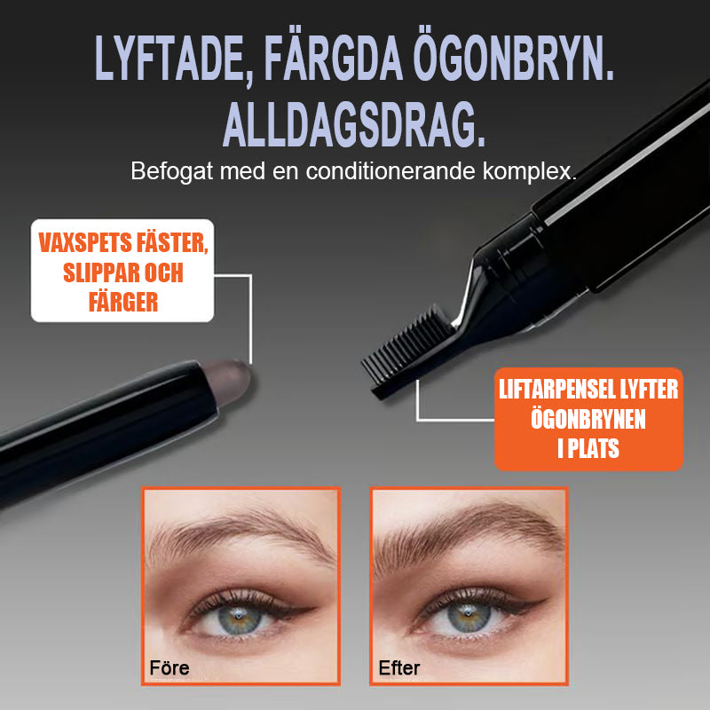 🌟 Lättanvänd 2-i-1 ögonbrynspenna