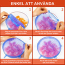 Silikonöverdrag Stretchlock Återanvändbara Lufttäta Matomslag