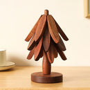 Premium värmebeständigt underlägg i naturträ för varma rätter