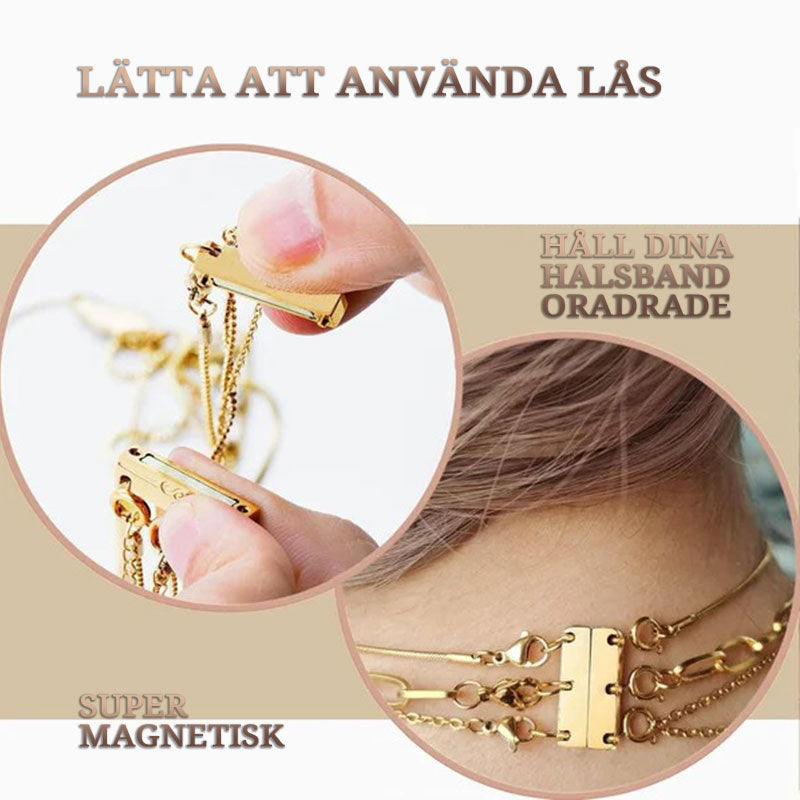 Flera halsband lagerspännen