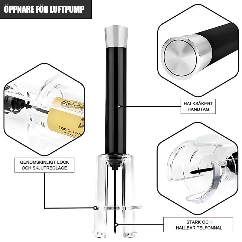 Air Pump Flasköppnare Vinflasköppnare Set